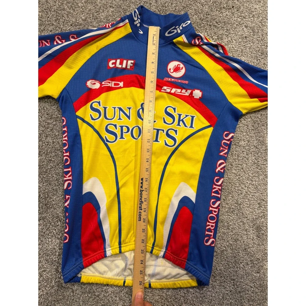 Sun & Ski Sports Cycling Jersey Mens M* Multi Color Long Sleeve Sponsor Graphic* - Picture 5 of 9